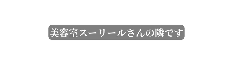 美容室スーリールさんの隣です